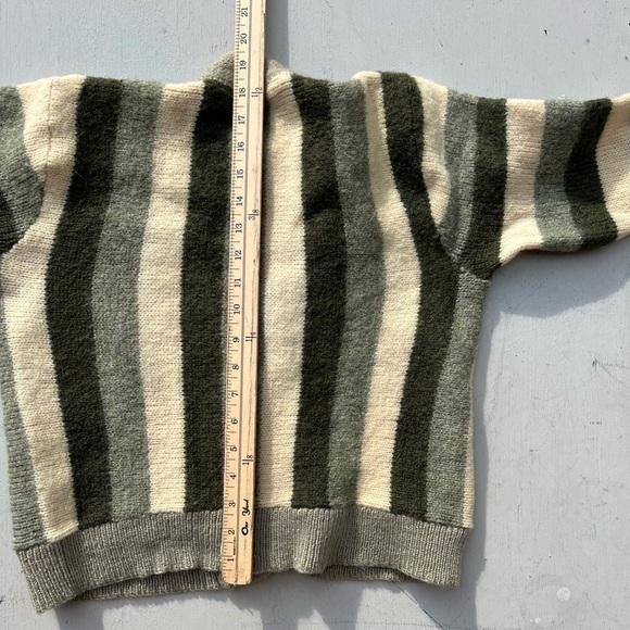 Women's Cardigan Multicolor Striped Button NO SIZE Cottagecore Preppy City Farm - Picture 10 of 11